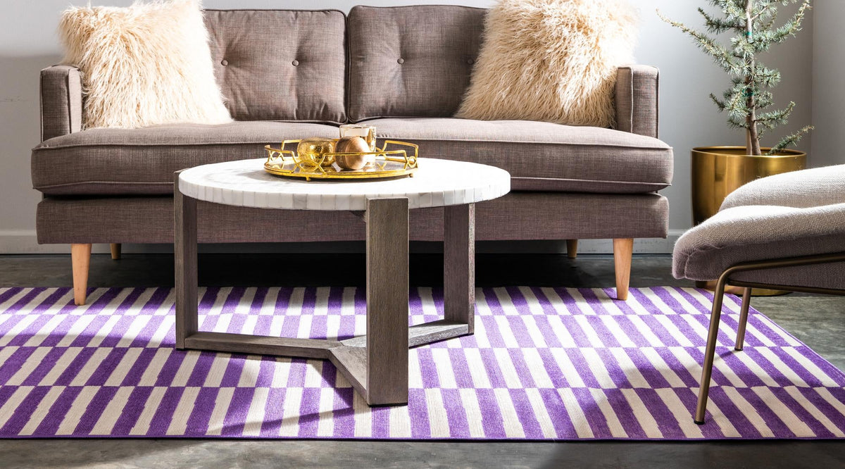 Soho Elegance Collection Area Rug -  Hudson (Purple) Rectangle Purple  lifestyle 3
