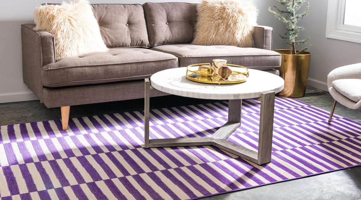 Soho Elegance Collection Area Rug -  Hudson (Purple) Rectangle Purple  lifestyle 4