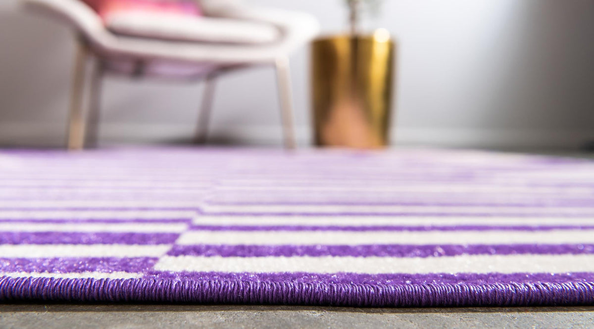 Soho Elegance Collection Area Rug -  Hudson (Purple) Rectangle Purple  lifestyle 5