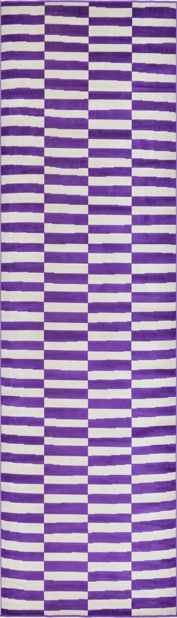 Soho Elegance Collection Area Rug -  Hudson (Purple) Runner Purple  lifestyle 11