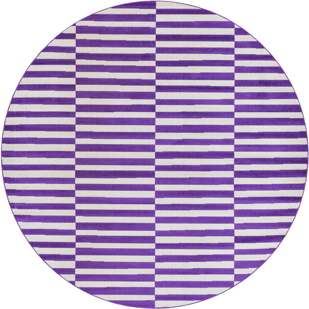Soho Elegance Collection Area Rug -  Hudson (Purple) Round Purple  lifestyle 12