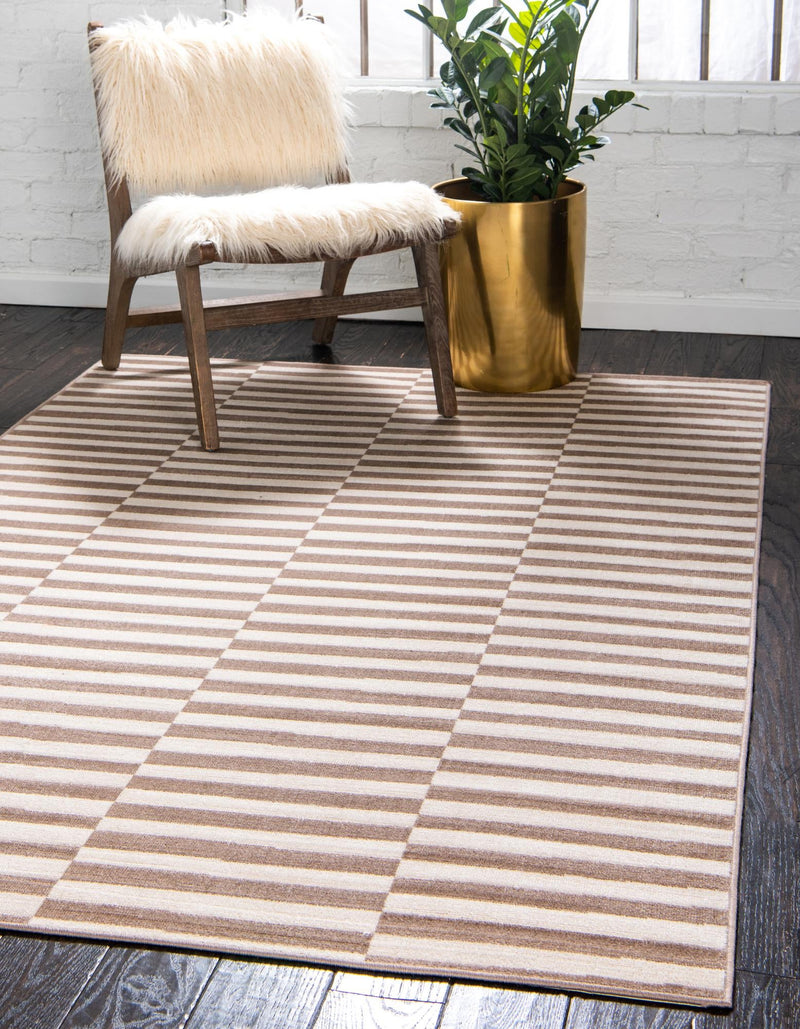Soho Elegance Collection Area Rug -  Hudson (Light Brown) Rectangle Light Brown  lifestyle 2