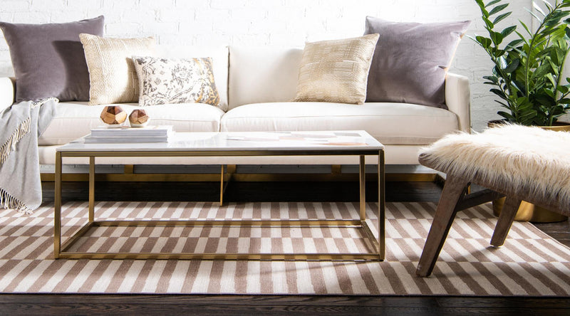 Soho Elegance Collection Area Rug -  Hudson (Light Brown) Rectangle Light Brown  lifestyle 3