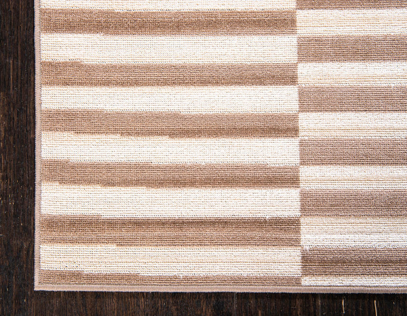 Soho Elegance Collection Area Rug -  Hudson (Light Brown) Rectangle Light Brown  lifestyle 9