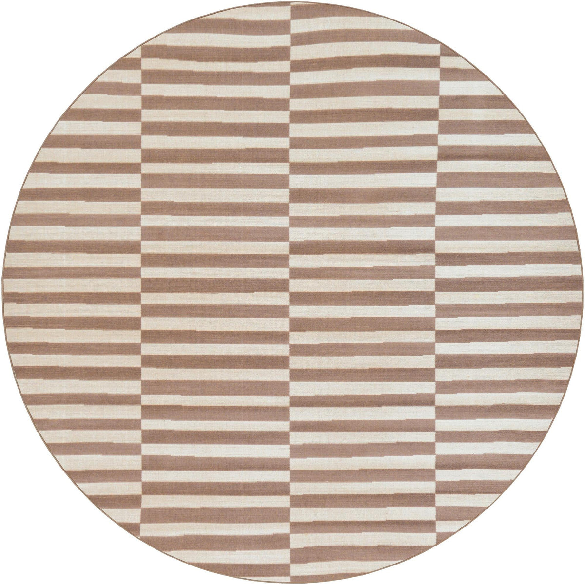 Soho Elegance Collection Area Rug -  Hudson (Light Brown) Round Light Brown  lifestyle 12