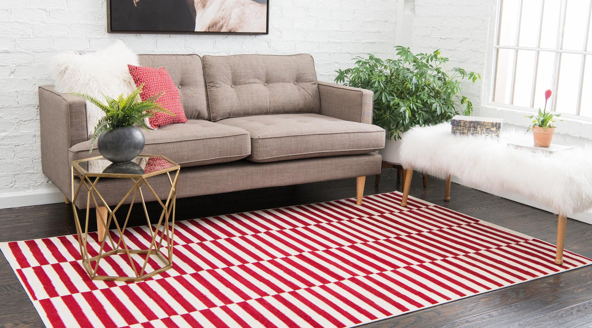 Soho Elegance Collection Area Rug -  Hudson (Red) Rectangle Red  lifestyle 3