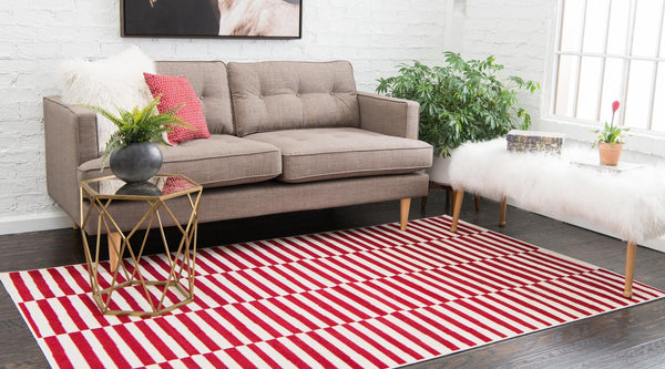 Soho Elegance Collection Area Rug -  Hudson (Red) Rectangle Red  lifestyle 3