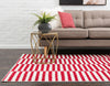 Soho Elegance Collection Area Rug -  Hudson (Red) Rectangle Red  lifestyle 4