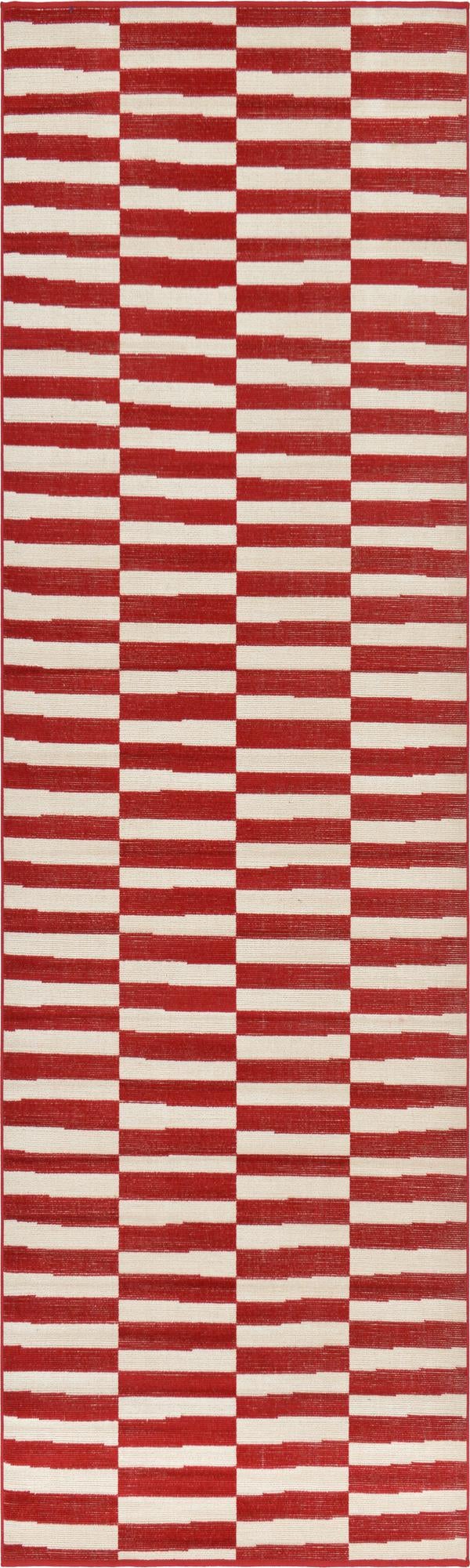 Soho Elegance Collection Area Rug -  Hudson (Red) Runner Red  lifestyle 11