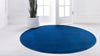 Soho Elegance Collection Area Rug - Chelsea (Navy Blue) Round Navy Blue  lifestyle 16
