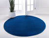 Soho Elegance Collection Area Rug - Chelsea (Navy Blue) Round Navy Blue  lifestyle 18