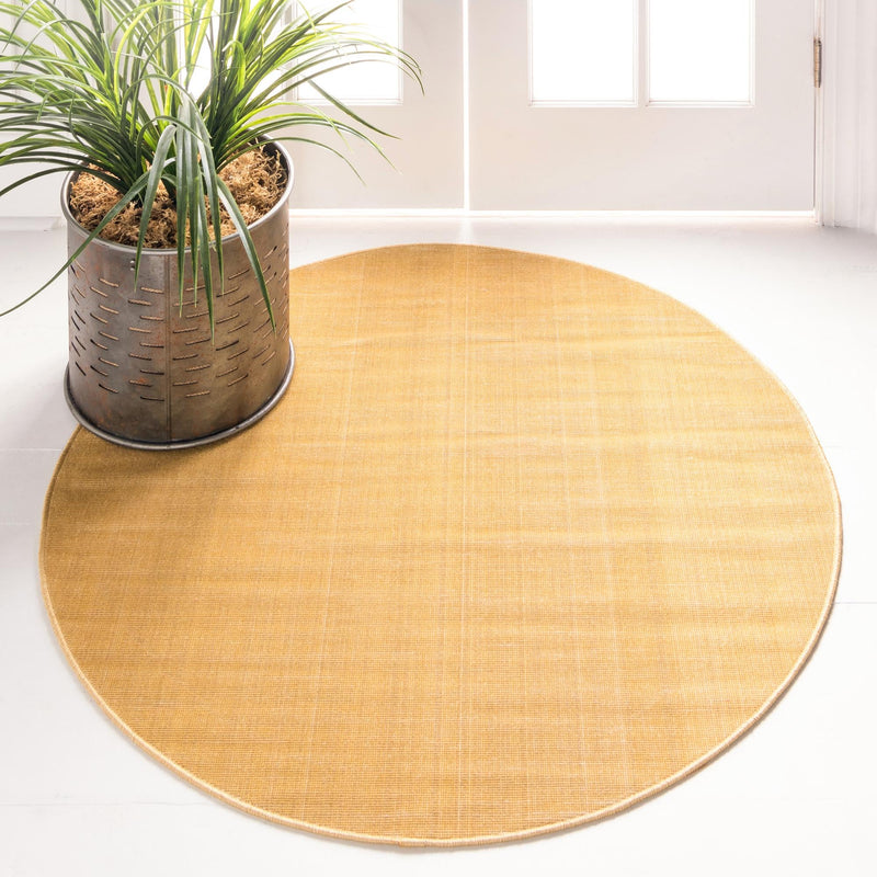 Soho Elegance Collection Area Rug - Chelsea (Gold) Round Gold  lifestyle 19