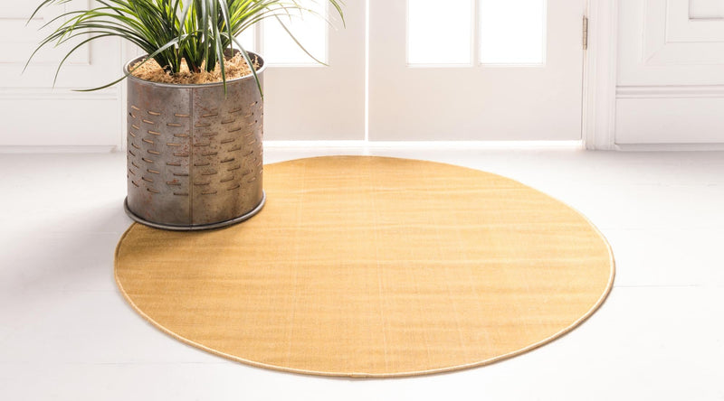 Soho Elegance Collection Area Rug - Chelsea (Gold) Round Gold  lifestyle 23