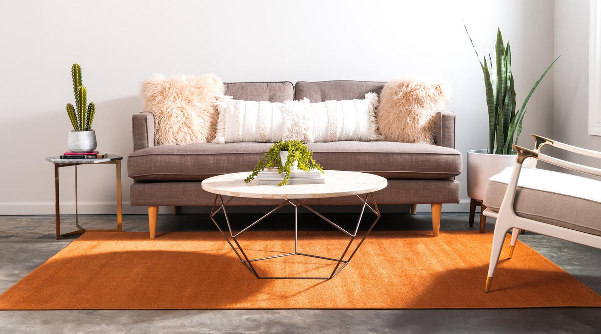 Soho Elegance Collection Area Rug - Chelsea (Salmon) Rectangle Salmon  lifestyle 4