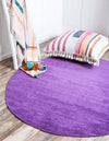 Soho Elegance Collection Area Rug - Chelsea (Violet) Round Violet  lifestyle 13