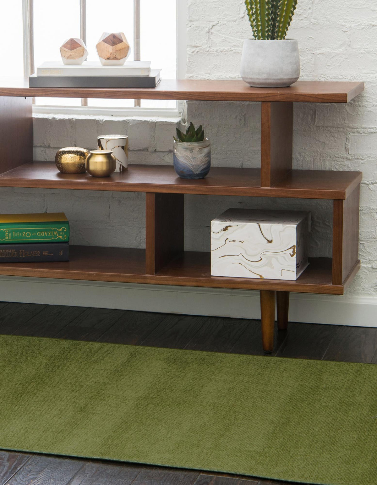 Soho Elegance Collection Area Rug - Chelsea (Green) Runner Green  lifestyle 25