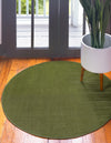 Soho Elegance Collection Area Rug - Chelsea (Green) Round Green  lifestyle 28