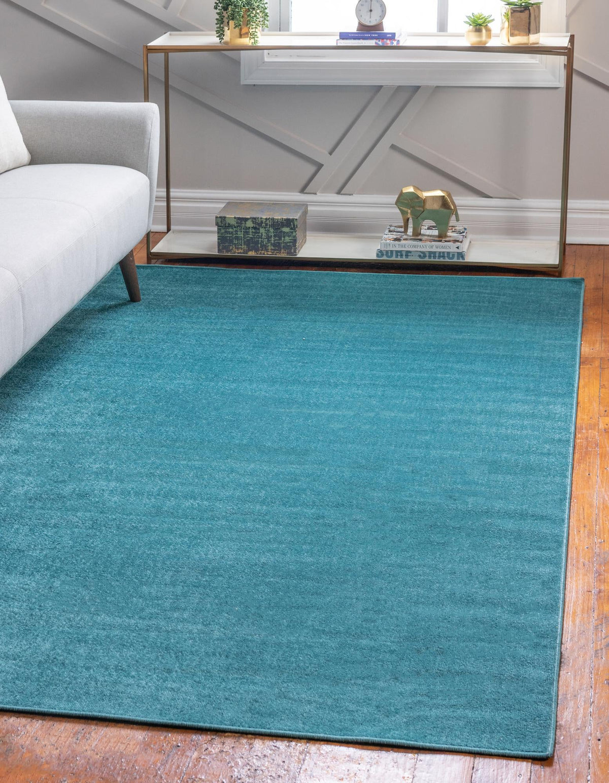 Soho Elegance Collection Area Rug - Chelsea (Turquoise) Rectangle Turquoise  lifestyle 2