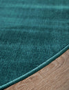 Soho Elegance Collection Area Rug - Chelsea (Turquoise) Round Turquoise  lifestyle 32