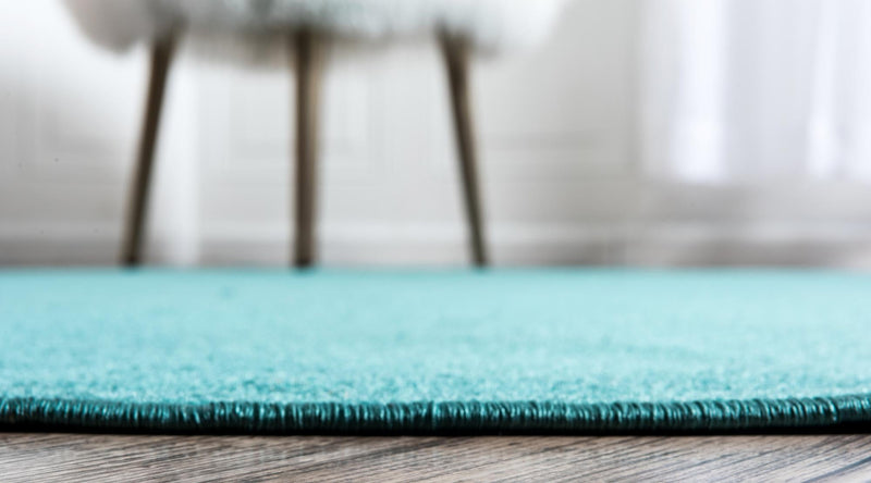 Soho Elegance Collection Area Rug - Chelsea (Turquoise) Round Turquoise  lifestyle 16