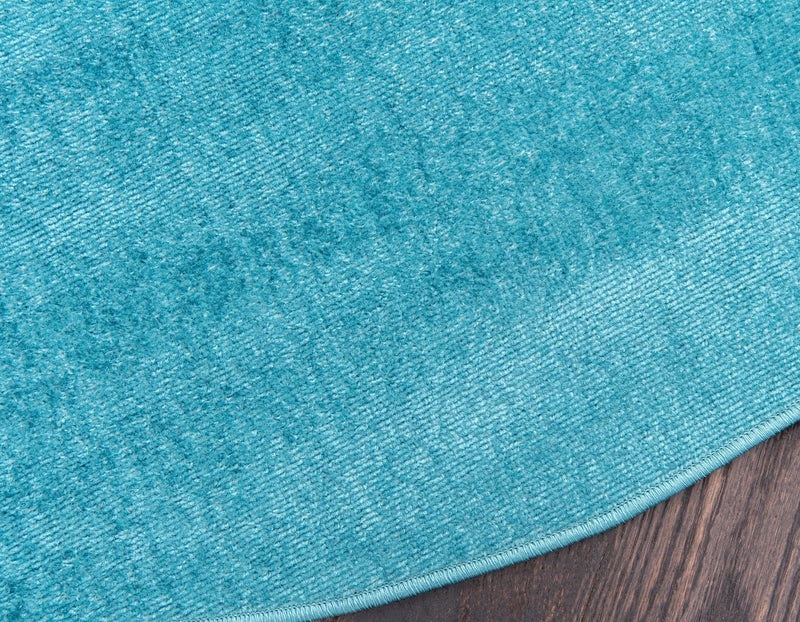 Soho Elegance Collection Area Rug - Chelsea (Turquoise) Round Turquoise  lifestyle 39