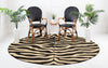Savannah Sojourn Collection Area Rug -  Kilimanjaro Round Black  lifestyle 47