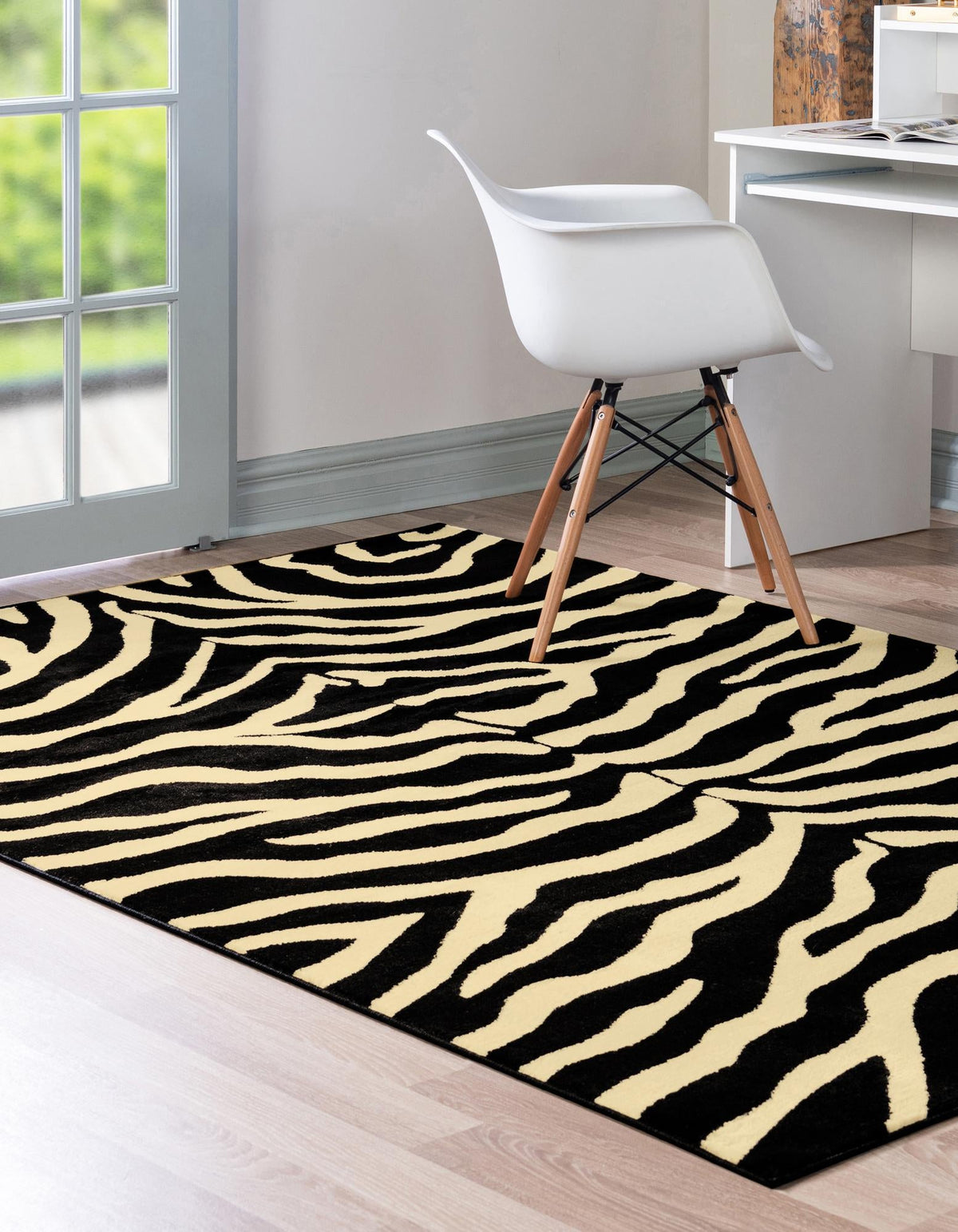 Savannah Sojourn Collection Area Rug -  Kilimanjaro Rectangle Black  lifestyle 32
