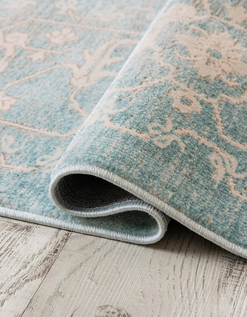 Rustic Charm Revival Collection Area Rug - Farmstead Rectangle Light Blue  lifestyle 10