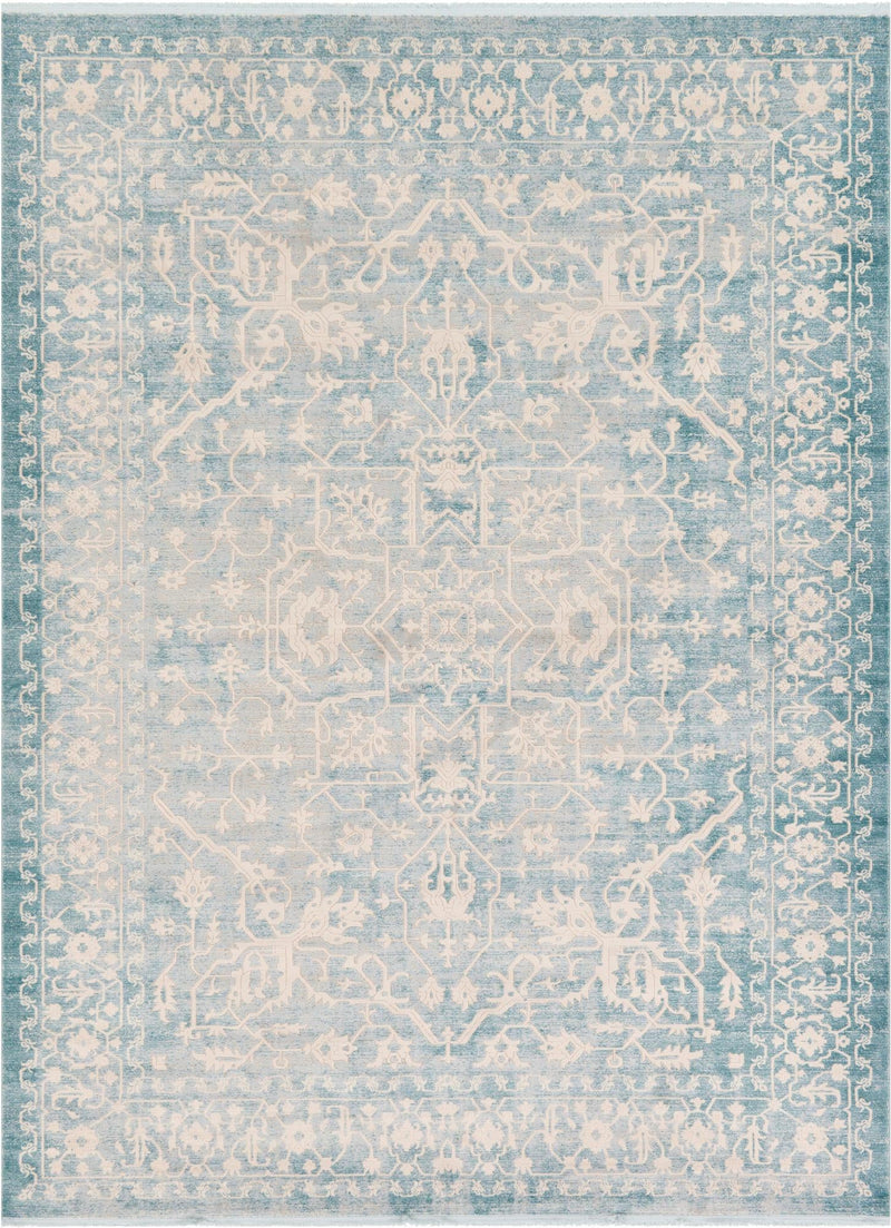 Rustic Charm Revival Collection Area Rug - Farmstead Rectangle Light Blue  lifestyle 5