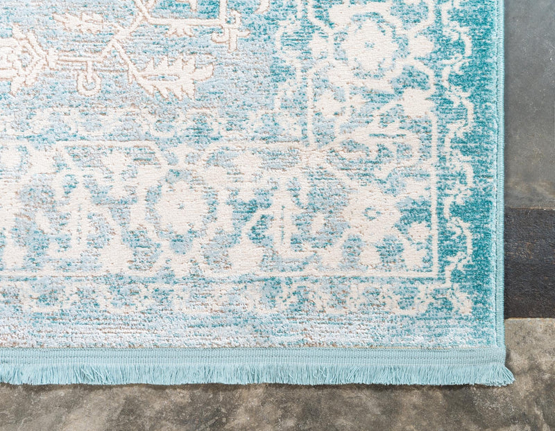 Rustic Charm Revival Collection Area Rug - Farmstead Rectangle Light Blue  lifestyle 17
