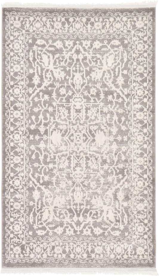 Rustic Charm Revival Collection Area Rug - Farmstead Rectangle Light Gray Main