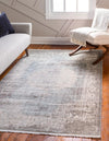 Rustic Charm Revival Collection Area Rug -  Meadowland Rectangle Light Blue  lifestyle 2
