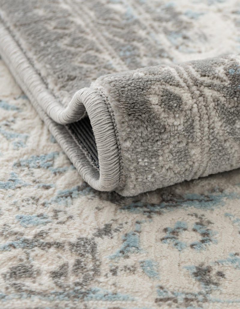 Rustic Charm Revival Collection Area Rug -  Meadowland Rectangle Light Blue  lifestyle 6