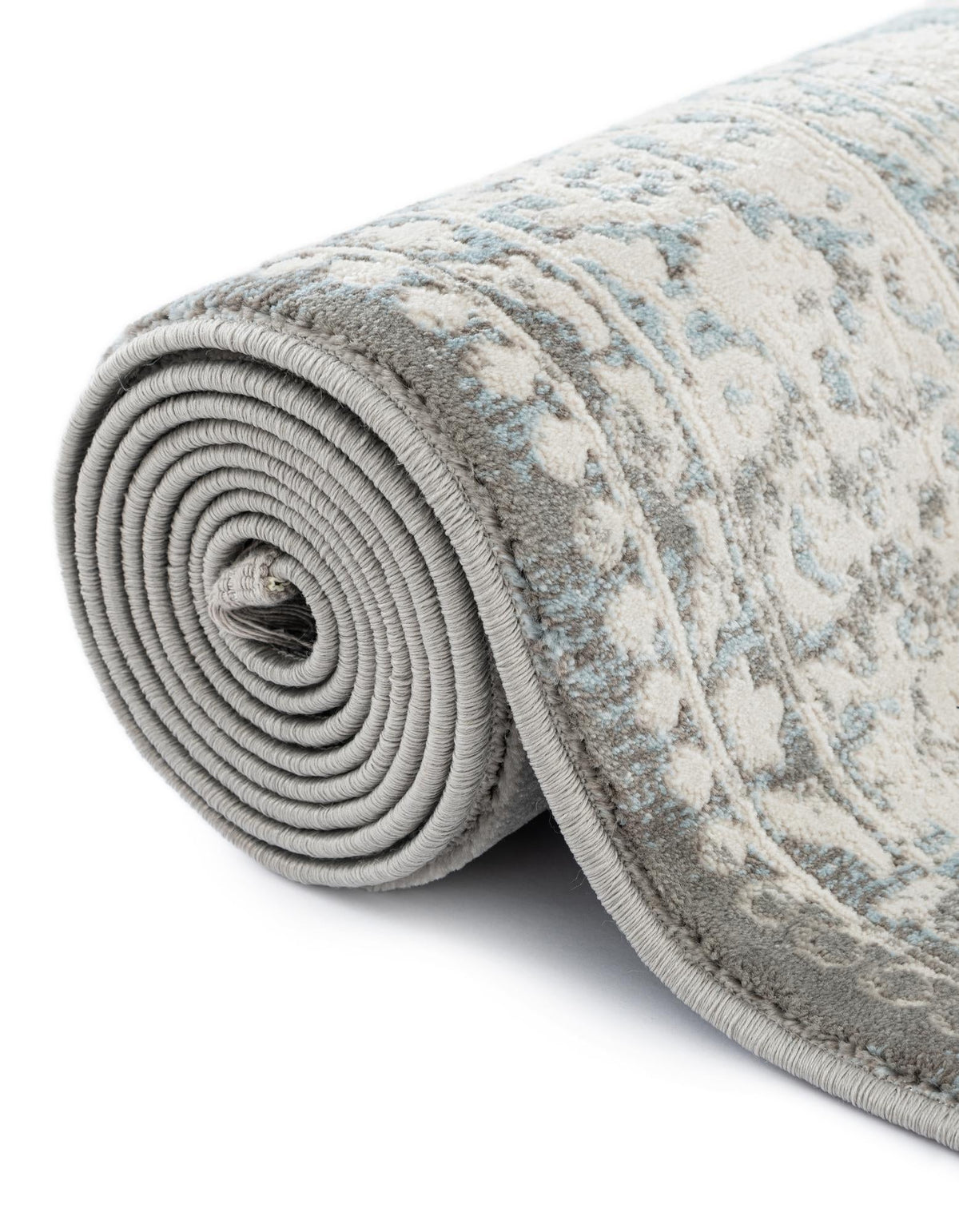 Rustic Charm Revival Collection Area Rug -  Meadowland Rectangle Light Blue  lifestyle 12