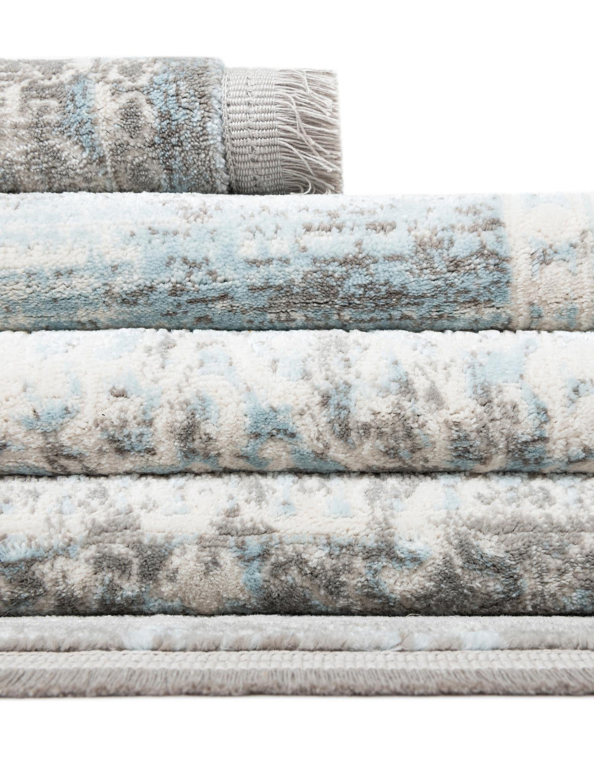 Rustic Charm Revival Collection Area Rug -  Meadowland Rectangle Light Blue  lifestyle 14
