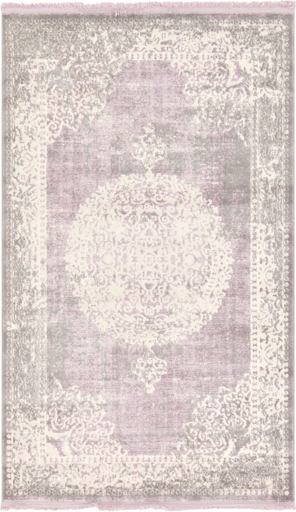 Rustic Charm Revival Collection Area Rug -  Meadowland Rectangle Purple  lifestyle 2