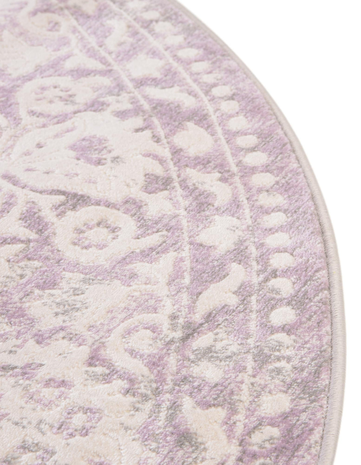 Rustic Charm Revival Collection Area Rug -  Meadowland Round Purple  lifestyle 74