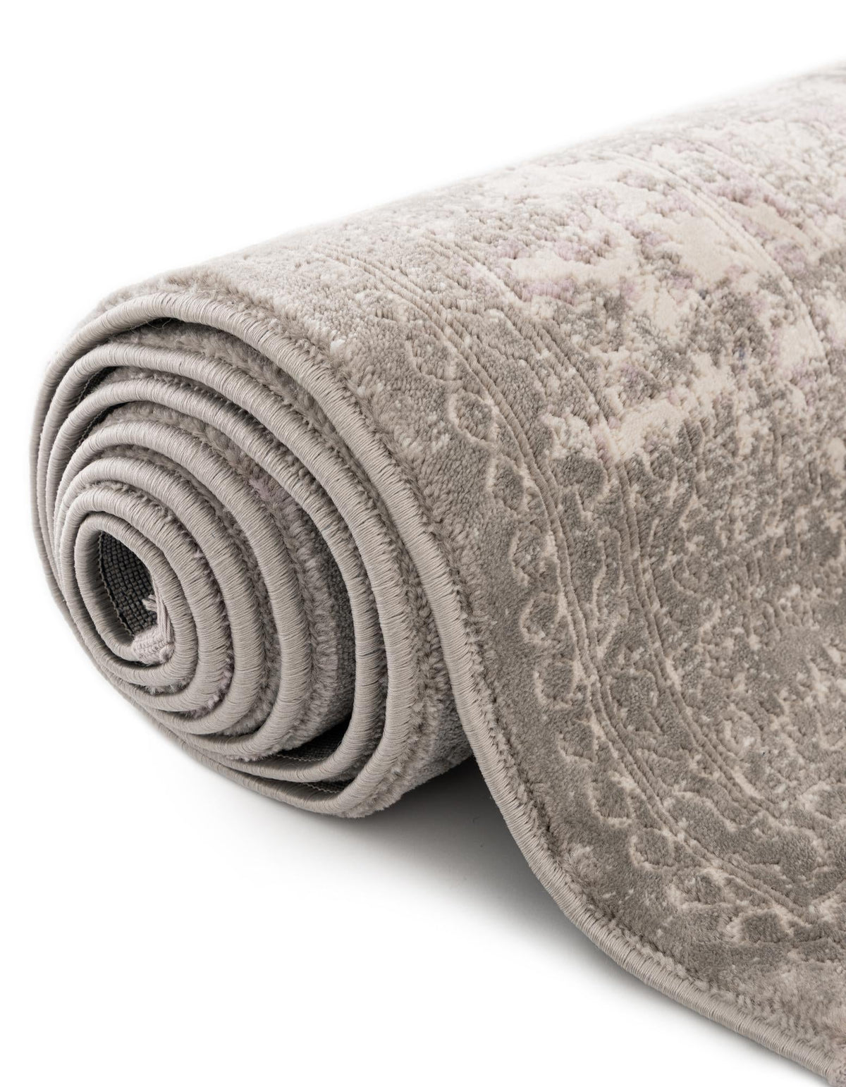 Rustic Charm Revival Collection Area Rug -  Meadowland Round Purple  lifestyle 84