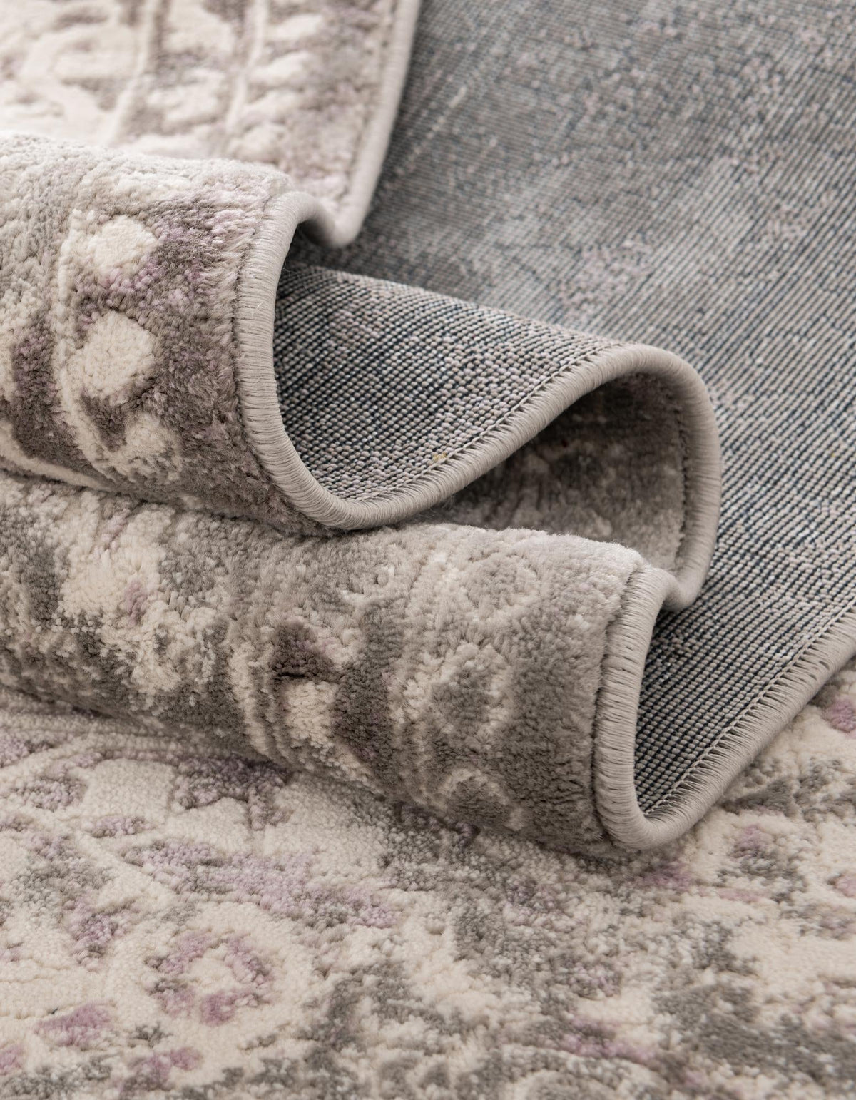 Rustic Charm Revival Collection Area Rug -  Meadowland Round Purple  lifestyle 86
