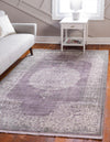 Rustic Charm Revival Collection Area Rug -  Meadowland Rectangle Purple  lifestyle 3