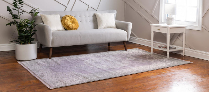 Rustic Charm Revival Collection Area Rug -  Meadowland Rectangle Purple  lifestyle 7