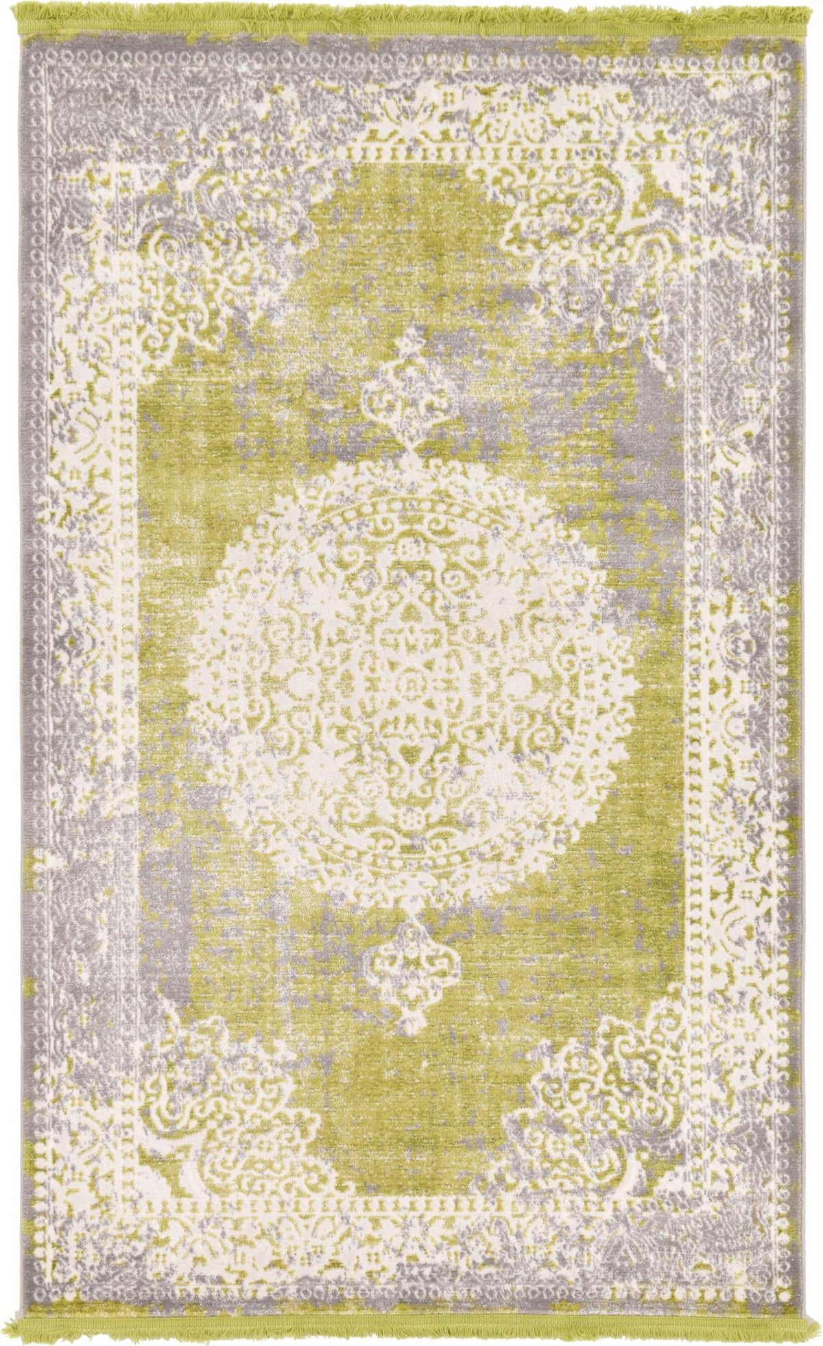 Rustic Charm Revival Collection Area Rug -  Meadowland Rectangle Light Green  lifestyle 3