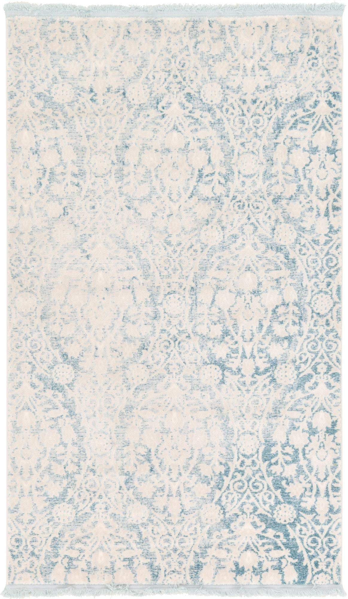 Rustic Charm Revival Collection Area Rug -  Barnwood Rectangle Light Blue Main