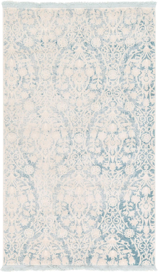 Rustic Charm Revival Collection Area Rug -  Barnwood Rectangle Light Blue Main