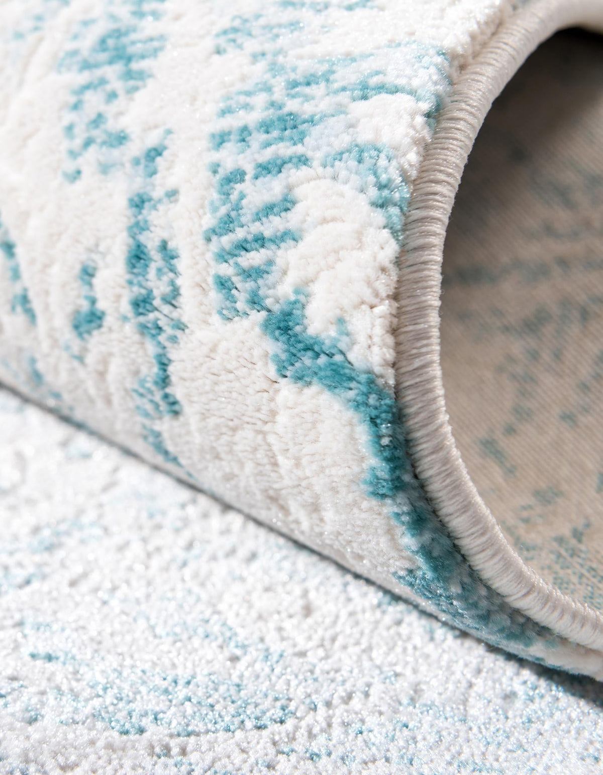 Rustic Charm Revival Collection Area Rug -  Barnwood Rectangle Light Blue  lifestyle 12