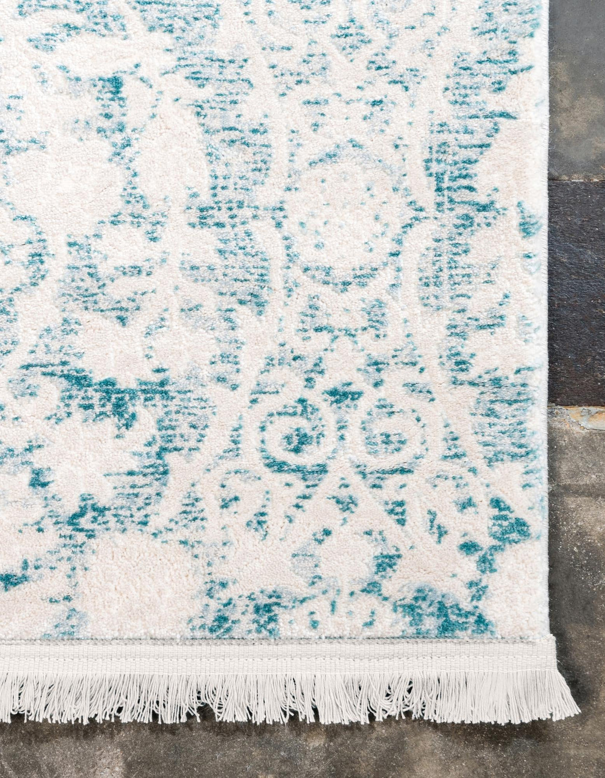 Rustic Charm Revival Collection Area Rug -  Barnwood Rectangle Light Blue  lifestyle 14