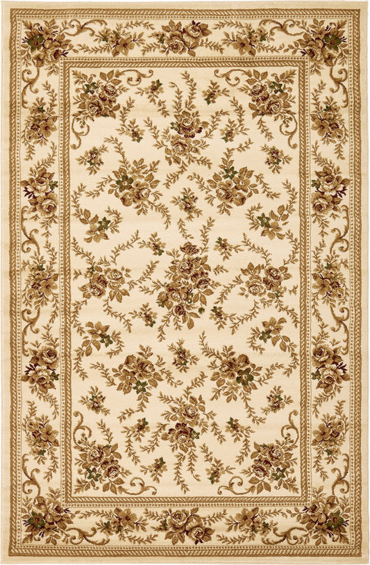 Versailles Elegance Collection Area Rug - Louvre Rectangle Cream Main