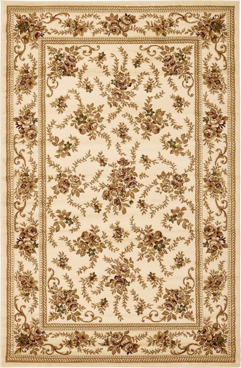 Versailles Elegance Collection Area Rug - Louvre Rectangle Cream Main