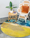 Marrakesh Elegance Collection Area Rug -  Nomad Round Blue  lifestyle 15
