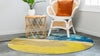 Marrakesh Elegance Collection Area Rug -  Nomad Round Blue  lifestyle 18